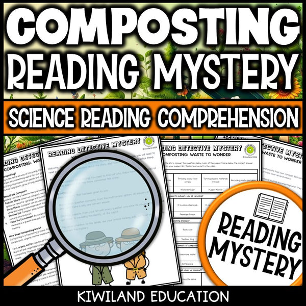 Printable nonfiction composting earth-science reading comprehension passage for grades 3-6