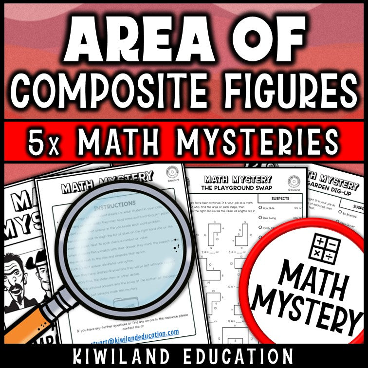 Compound shapes area practice, decomposing rectilinear figures into rectangles, math centers