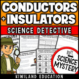 Conductors and Insulators Science Reading Mystery cover for Grades 4–5