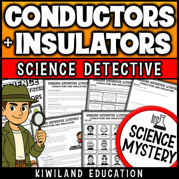 Conductors and Insulators Science Reading Mystery cover for Grades 4–5