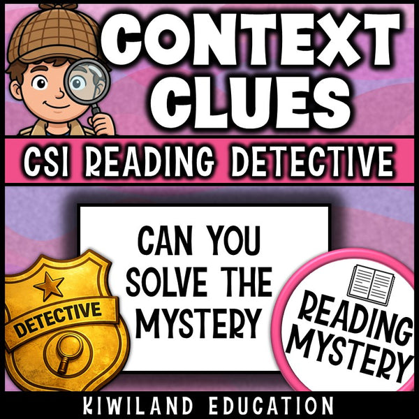 Context clues reading mystery printable for early finishers, sub plans and homework, The Baker's Dozen