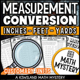 Converting customary units of length math mystery answer key