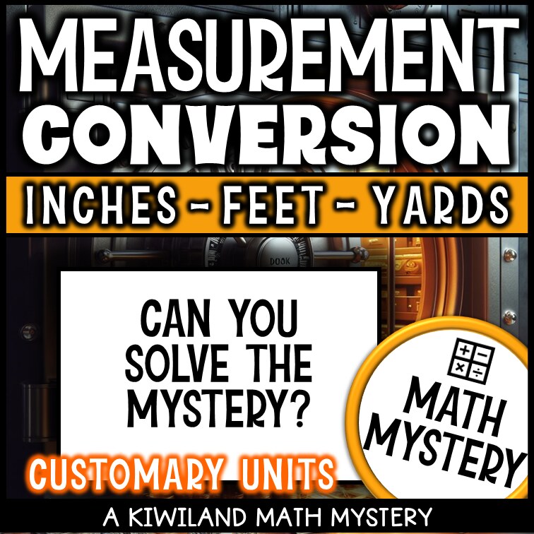 Converting customary units of length math mystery activity preview