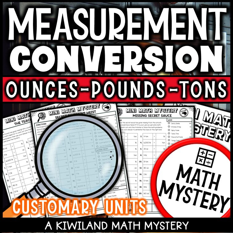 Converting customary units of weight math mystery answer key