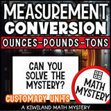 Converting customary units of weight math mystery activity preview
