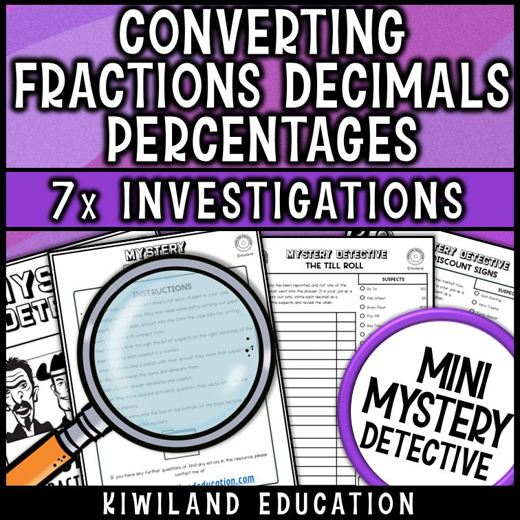 Converting decimals to fractions and fractions to decimals worksheet no-prep