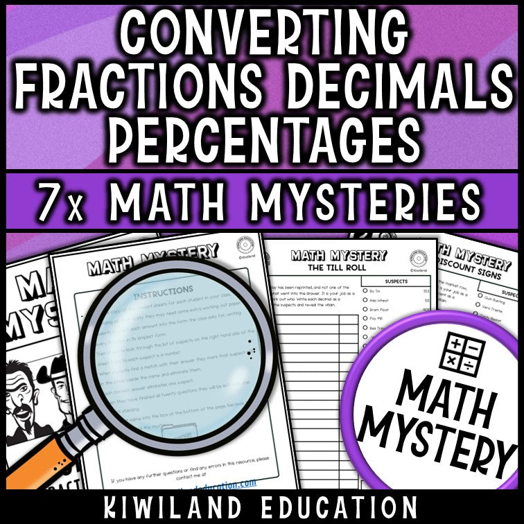 Converting decimals to fractions and fractions to decimals worksheet, print and go middle school practice