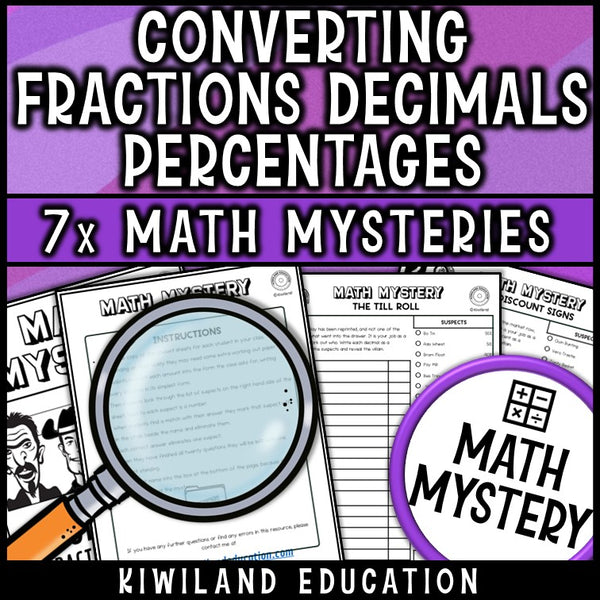 Converting decimals to fractions and fractions to decimals worksheet, print and go middle school practice