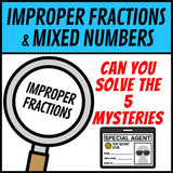 Converting improper fractions practice printables with keys