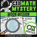 Coordinate mapping and multiplication maze CSI Math Mystery page for Grade 3