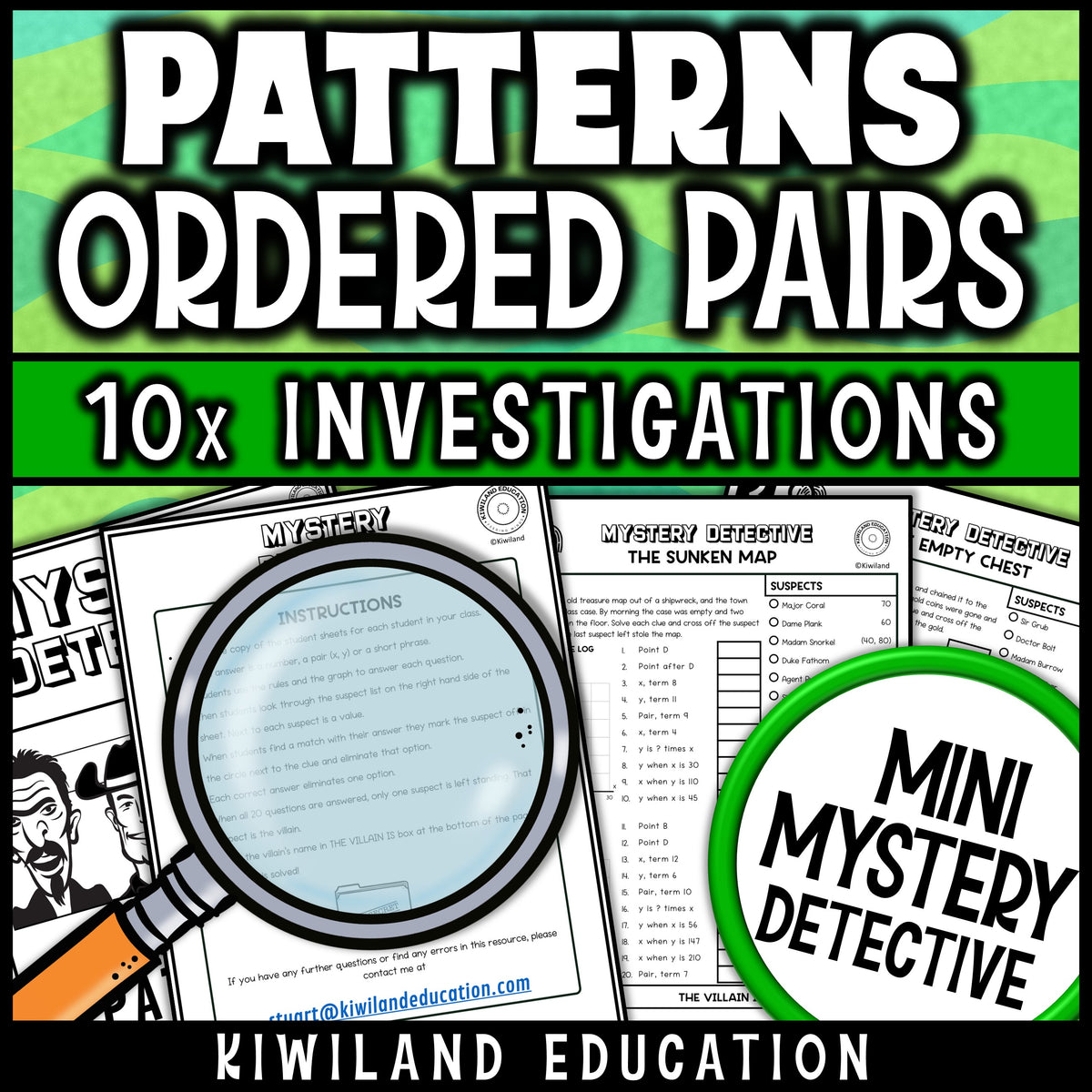 Coordinate plane and pattern rules math centers with teacher instructions, ready for morning work and homework