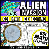 CSI Math Mystery suspect elimination page for addition and subtraction - Grade 2
