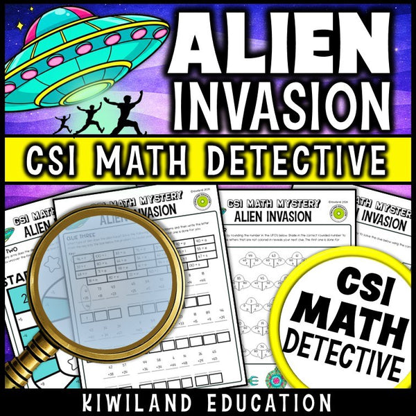 CSI Math Mystery suspect elimination page for addition and subtraction - Grade 2