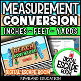 Converting Customary Units of Length Digital Escape Room cover – Kiwiland Education