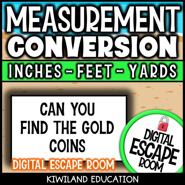 Converting customary units of length digital escape room – Grades 4–6