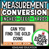 Converting customary units of length digital escape room – Grades 4–6