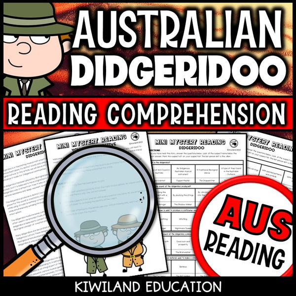 Nonfiction didgeridoo reading comprehension passage for grades 3-6