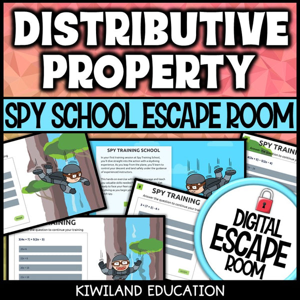 Combining like terms escape room – spy training challenge