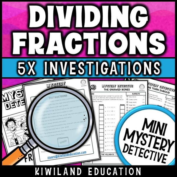 Dividing whole numbers by unit fractions activity grades 5-6