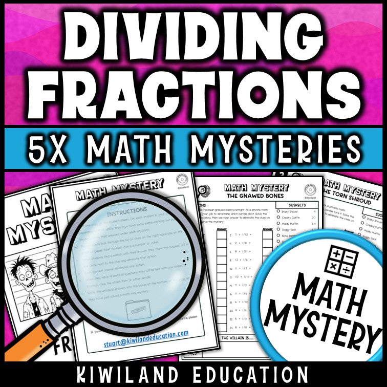 Dividing whole numbers by unit fractions activity for grades 5 and 6