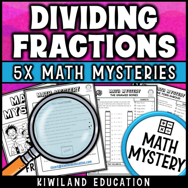 Dividing whole numbers by unit fractions activity for grades 5 and 6