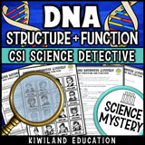 DNA science mystery suspect line-up and answer key