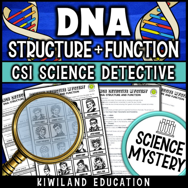DNA science mystery suspect line-up and answer key