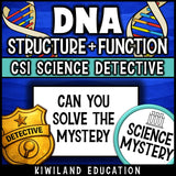 DNA Structure and Function no-prep biology reading mystery for Grades 8–10