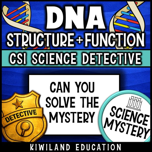 DNA Structure and Function no-prep biology reading mystery for Grades 8–10