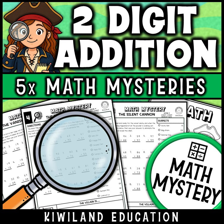 Double digit column addition with regrouping worksheets for math centers