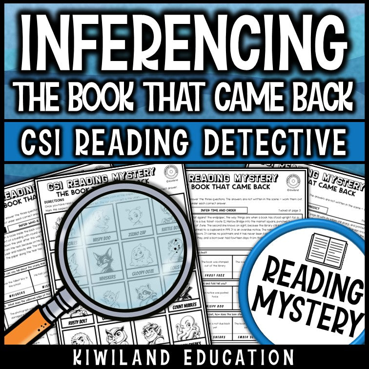 Drawing conclusions reading mystery suspect elimination self checking pages for small groups