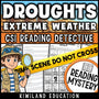 Droughts extreme weather CSI reading mystery comprehension activity cover for grades 3-6