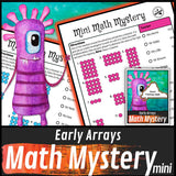 Early multiplication arrays math mystery worksheet sample pages