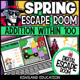 Earth Day addition within 100 color by number cover — math activity for grades 1–3