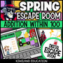 Earth Day addition within 100 color by number cover — math activity for grades 1–3