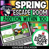 Earth Day color by number addition mystery picture grid