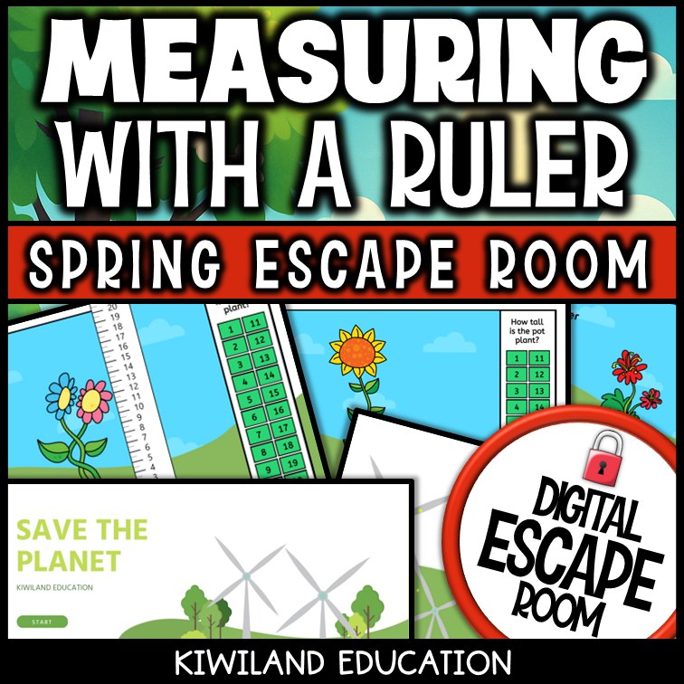 Earth Day measuring with a ruler color by number preview screen