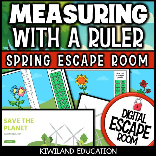 Earth Day measuring with a ruler color by number preview screen