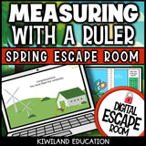 Earth Day measuring with a ruler color by number mystery picture grid