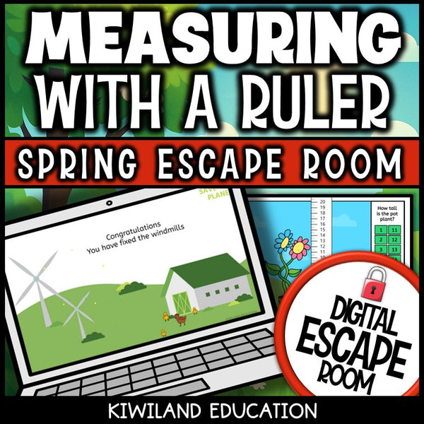 Earth Day measuring with a ruler color by number mystery picture grid