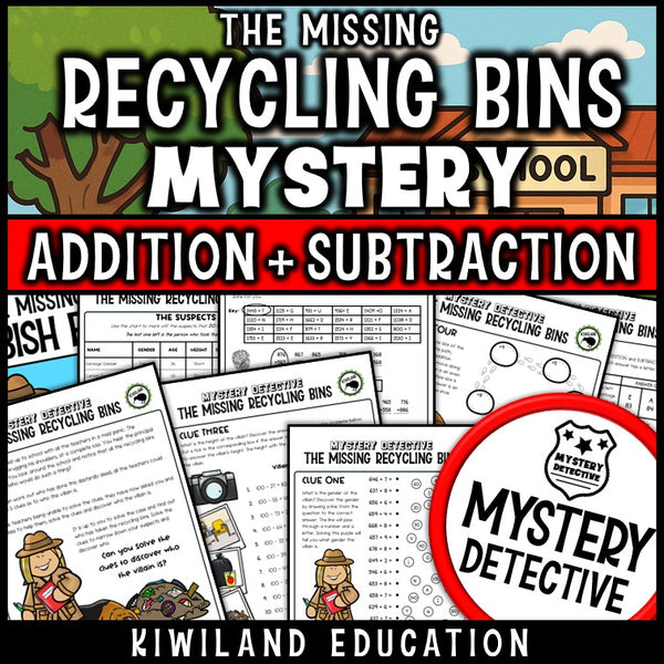 Earth day mystery detective addition and subtraction 1