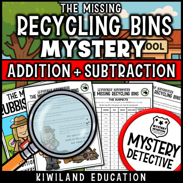 Earth day mystery detective addition and subtraction 2