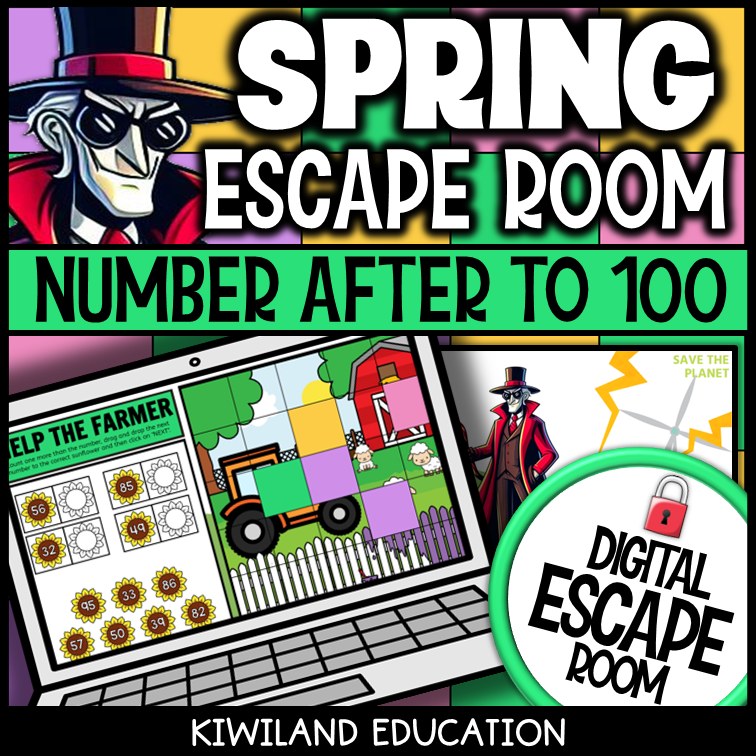 Earth Day number after to 100 color by number cover — math activity grades K–2