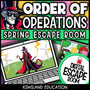 Earth Day order of operations color by number cover — math activity for grades 4–7