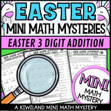 Easter 3-digit addition math mystery answer key