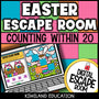 Easter counting within 20 digital escape room cover — math activity for grades K–1