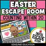 Easter counting to 20 digital escape room preview screen