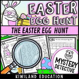 Easter egg hunt story page spring detective case grades 2-5