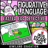 Easter figurative language digital escape room cover — ELA activity for grades 3–6