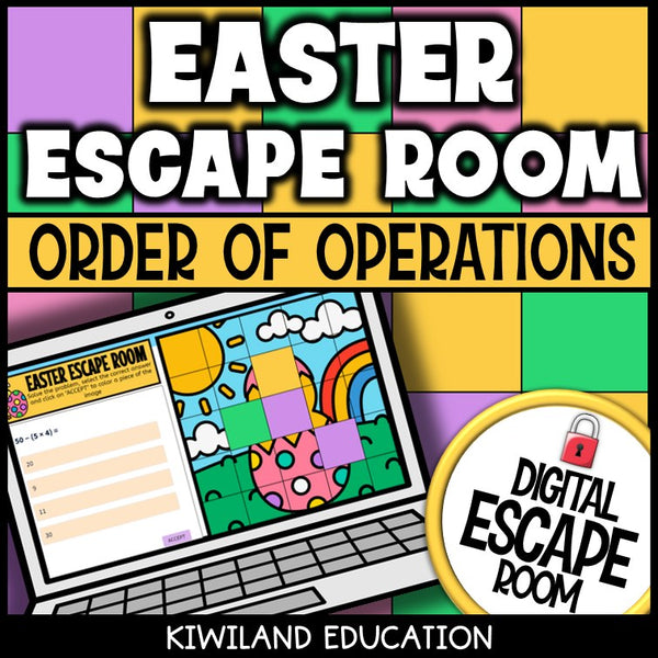Order of Operations Digital Escape Room Easter preview 1